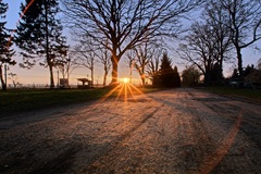 Der Mühlenweg von Lübtheen am Abend.( 16.04.2018 )